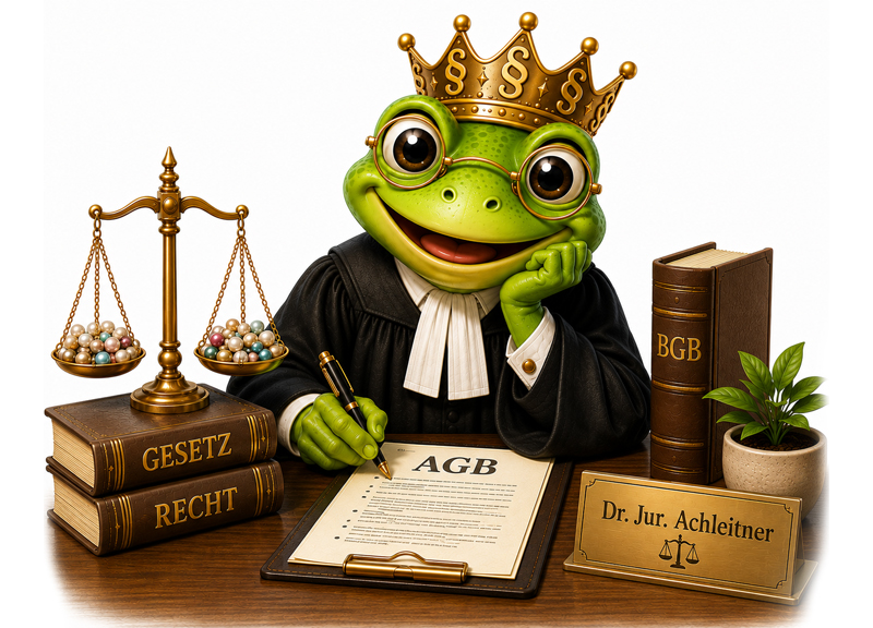 Gl&uuml;cksperle Froschjurist Dr. Jur. Achleitner