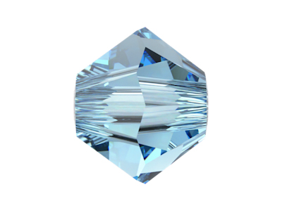 winzige Doppelkegel Perlen 5328 2,5mm Farbe: Aquamarine