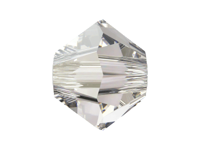 winzige Doppelkegel Perlen 5328 2,5mm Farbe: Crystal Silver 