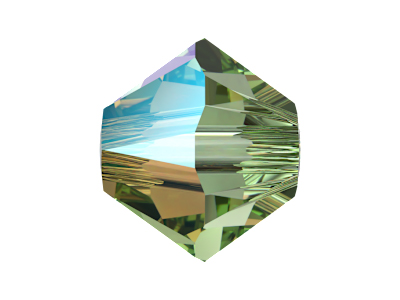 Doppelkegel Perlen 5328 3mm, Farbe: Rec. Peridot Shimmer