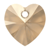 Austrian Crystal Anhänger Herz 6228 10,3x10mm CRYSTAL GOLDEN SHADOW