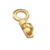 10 Stk. Abschlussklemmen 0,8mm ID 18K vergoldet