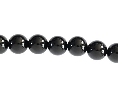 runde schwarze Achatperlen 12mm