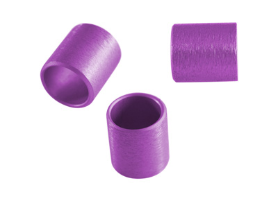 Aluminium Schmuckelemente, violette Rhrchen mit 10mm Innendurchmesser, Bild 1