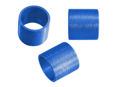 Aluminium Schmuckelemente, blaue Röhrchen mit 12mm Innendurchmesser, Bild 1