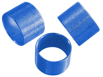 Aluminium Schmuckelemente, blaue Röhrchen mit 16mm Innendurchmesser, Bild 1