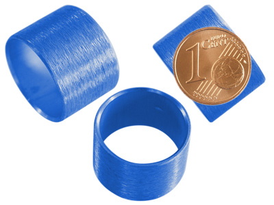 Aluminium Schmuckelemente, blaue Röhrchen mit 16mm Innendurchmesser, Bild 2