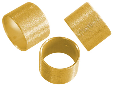Aluminium Schmuckelemente, goldene Röhrchen mit 16mm Innendurchmesser, Bild 1