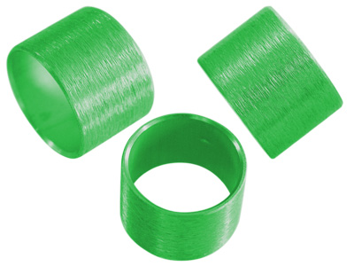 Aluminium Schmuckelemente, grüne Röhrchen mit 16mm Innendurchmesser, Bild 1