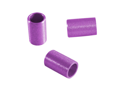 Aluminium Schmuckelemente, violette Rhrchen mit 6mm Innendurchmesser, Bild 1