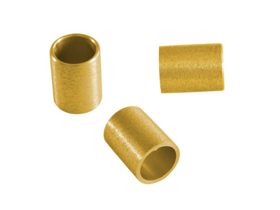 Aluminium Schmuckelemente, goldene Röhrchen mit 8mm Innendurchmesser, Bild 1
