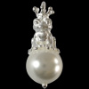 925 Silber Anhänger - Frosch auf Perle