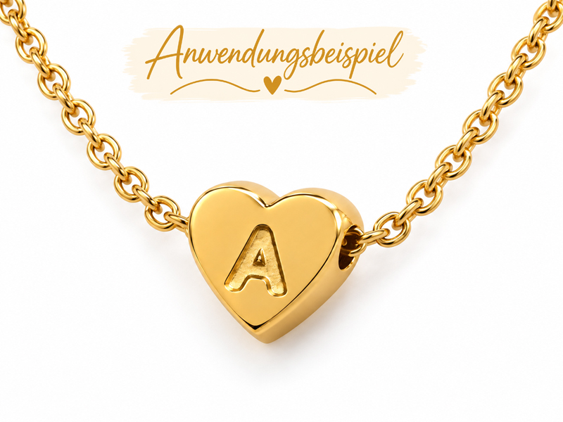 personalisiertes Halskettchen mit Buchstabenperle - Anwendun