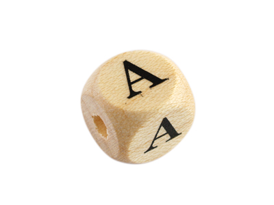 Holzwürfel Perle Buchstabe A