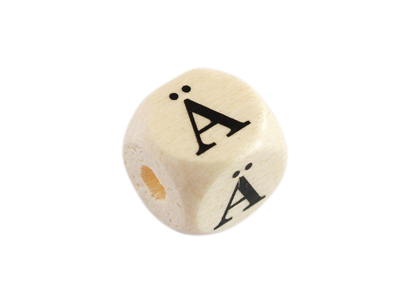 Holzwürfel Perle Buchstabe Ä