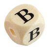 1 Stk. Buchstabenperle - Holzwürfel 10mm - B