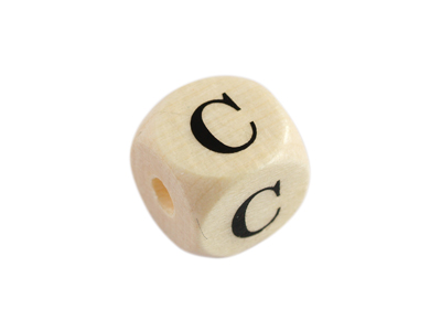 Holzwürfel Perle Buchstabe C