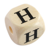 1 Stk. Buchstabenperle - Holzwürfel 10mm - H