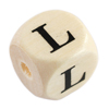1 Stk. Buchstabenperle - Holzwürfel 10mm - L