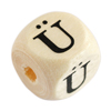 1 Stk. Buchstabenperle - Holzwürfel 10mm - Ü