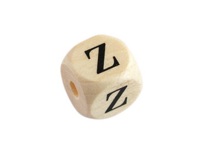 Holzwürfel Perle Buchstabe Z