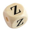 1 Stk. Buchstabenperle - Holzwürfel 10mm - Z
