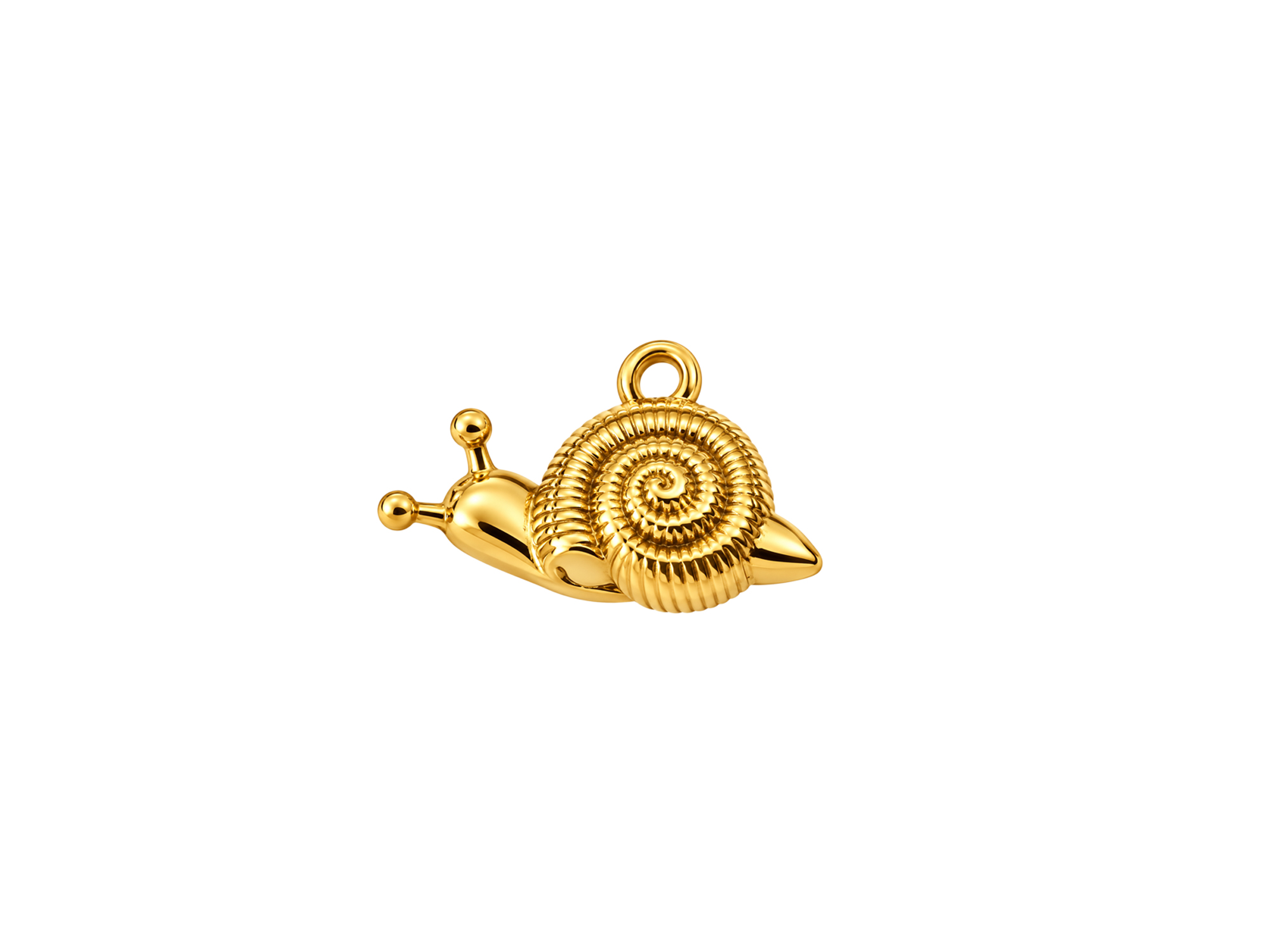 goldener Schmuckanhänger kleine Schnecke 12mm zum Schmuckmac