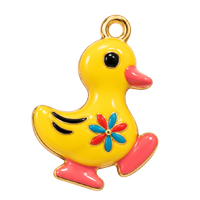 Schmuckanhänger Ente ~16x11mm, Edelstahl, gold