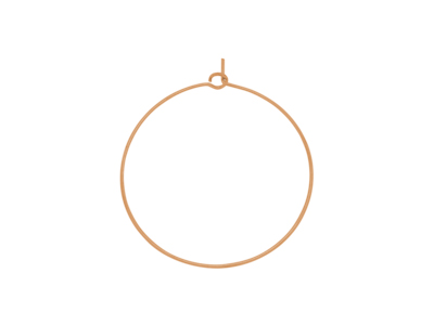 einfache rosegoldene Creolen aus Edelstahl 45mm zum Schmuck 