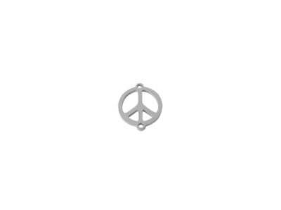 Peace Zeichen Anhänger mit zwei Ösen