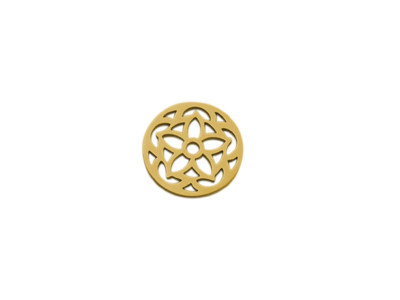 goldenes Metallplättchen Connector Verbinder florales Orname