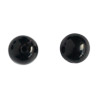 50 Gramm runde Glasperlen 6mm Schwarz opak