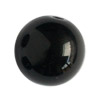 50 Gramm runde Glasperlen 14mm Schwarz opak