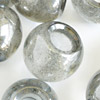 50 Gramm Glacis Großlochperlen 9x12mm Antik-Grau transparent