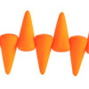 1 Strang (18 Stk) Glasperlen Spikes 6x14mm Neonorange