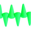 1 Strang (18 Stk) Glasperlen Spikes 6x14mm Neongrün
