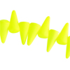 1 Strang (26 Stk) Glasperlen Spikes 5x10mm Neongelb