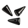 1 Pkg (26 Stk) Glasperlen Spikes 5x8mm Schwarz opak