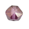 1 Strang (15 Stk) Glasperlen Recyclingstyle 10mm Amethyst mit Goldlister