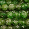 1 Strang (~37cm) echter Diopsid Steinperlen, rund facettiert ~3,4mm