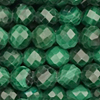 1 Strang (~39,5cm) echter Malachit Steinperlen, rund facettiert ~3,2mm
