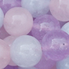 1 Strang (~38cm) echter Morganit Steinperlen, rund ~6mm