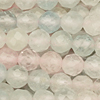 1 Strang (~39cm) echter Morganit Steinperlen, rund facettiert ~3mm