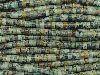 afrikanische Türkis Steinperlen HiShi 4x2mm zum Schmuckmache