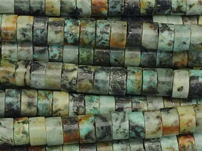 afrikanische Türkis Steinperlen HiShi 4x2mm zum Schmuckmache