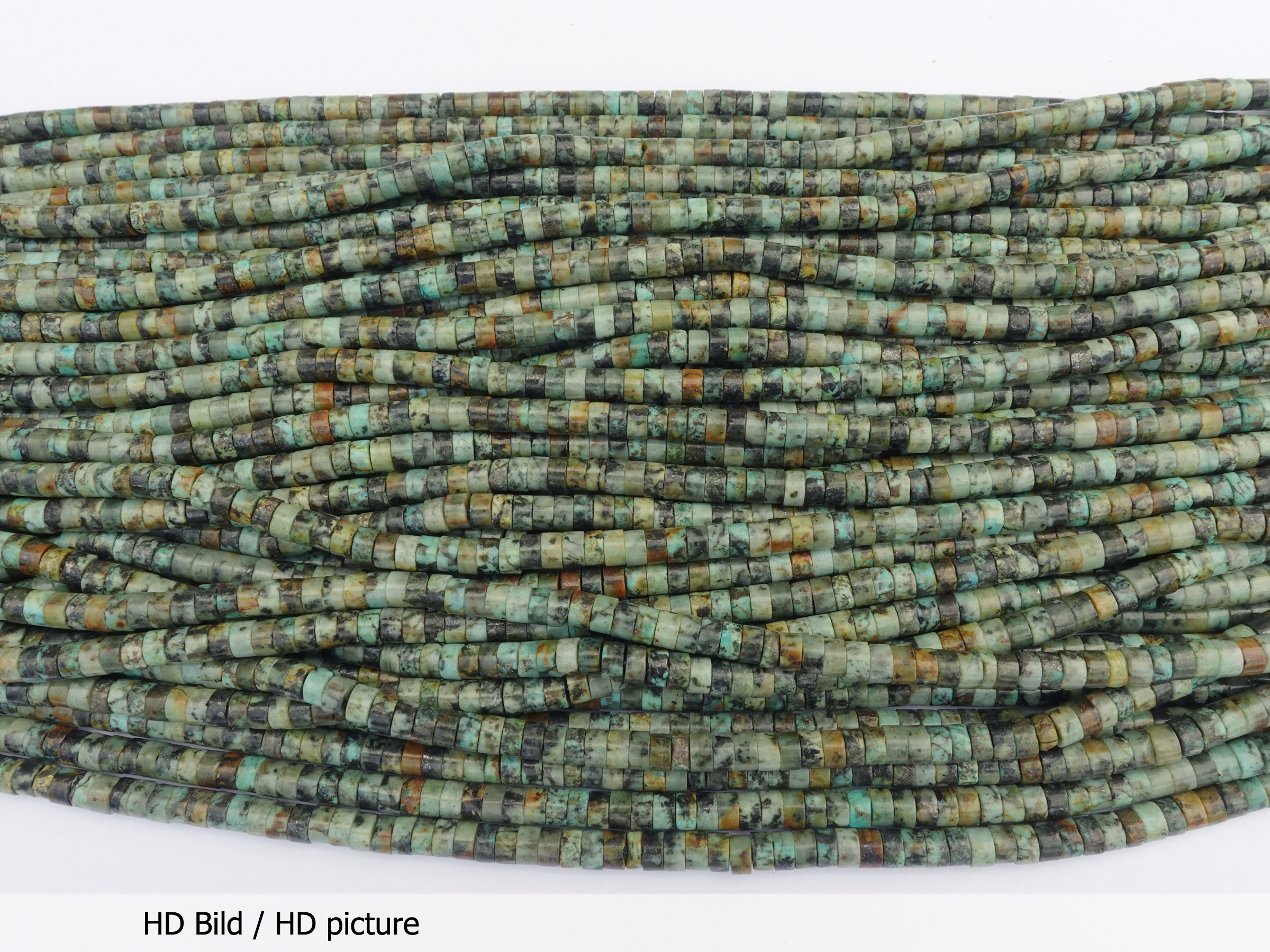 afrikanische Türkis Steinperlen HiShi 4x2mm zum Schmuckmache