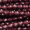 1 Strang (~39cm) echter Granaten Steinperlen, rund facettiert ~2,4mm