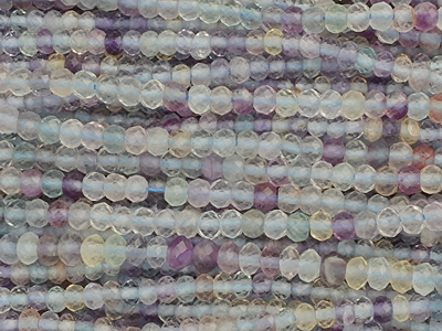 facettierte Fluorit Steinperlen Rondellen 3x2mm