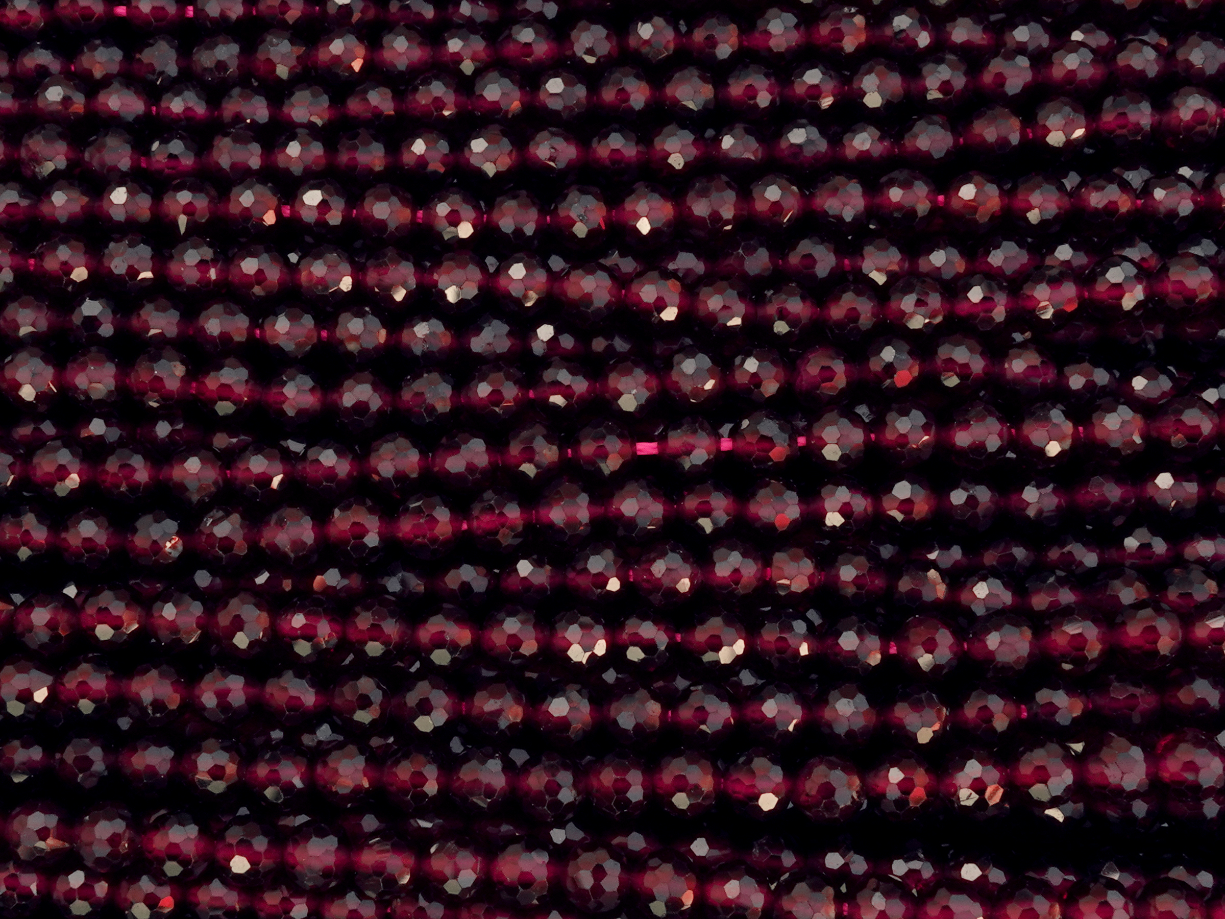 facettierte 3mm Granaten Steinperlen zum Schmuckmachen