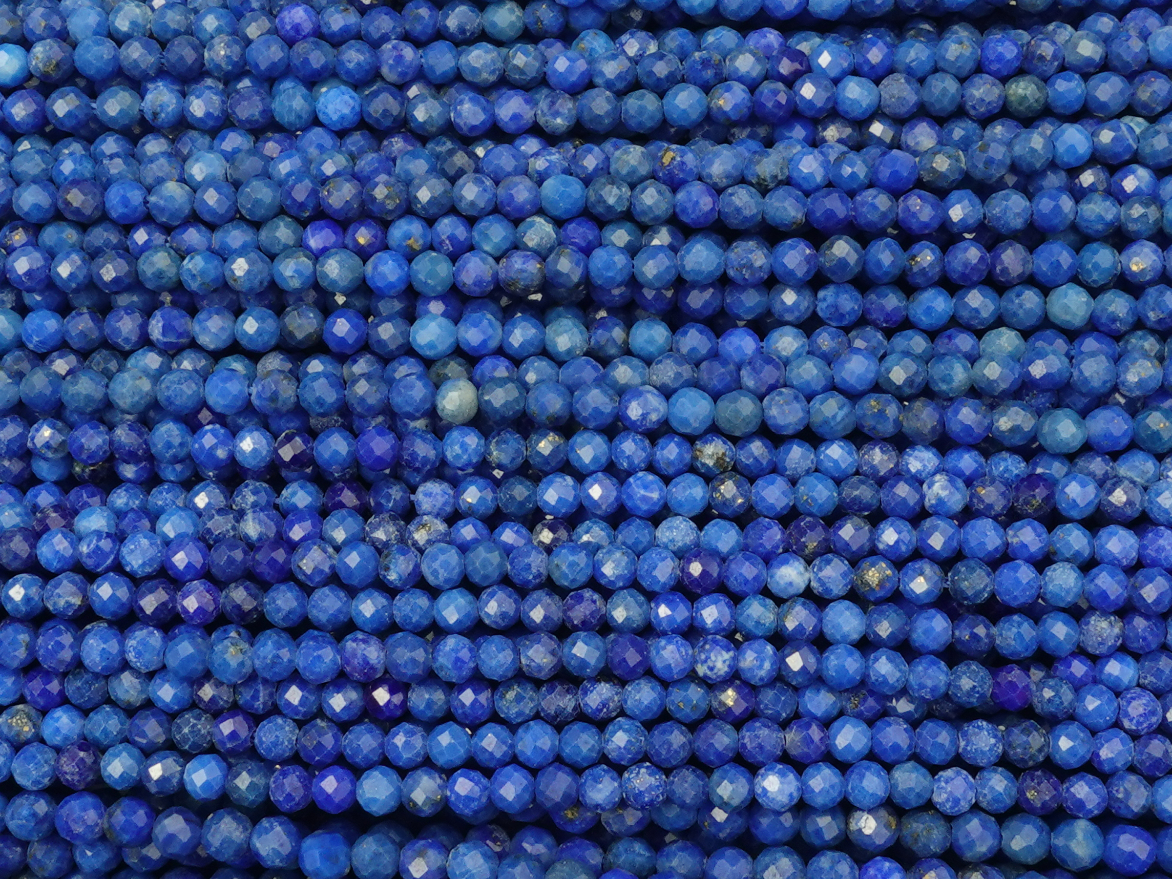 facettierte, blaue 2mm Lapis Lazuli Steinperlen zum Schmuckm